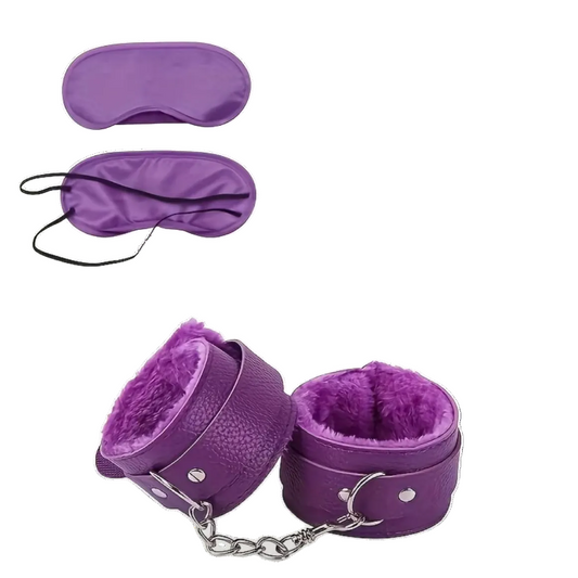 Plush Leather BDSM Bondage Kit – Couples Intimacy Set
