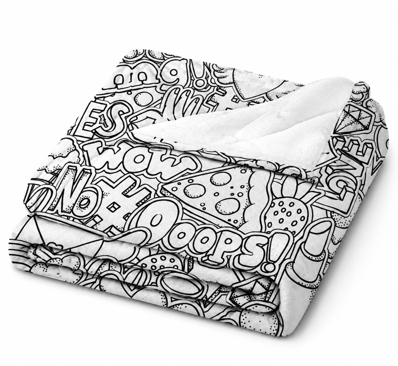🎨 Graffiti Flow Coloring Blanket 🌈✨ Free drawstring bag included 👈🏼