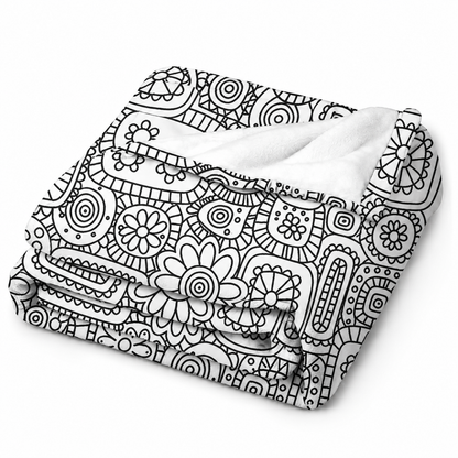 🎨 Creative Relaxation Coloring Blanket  🌈✨ Free drawstring bag included 👈🏼