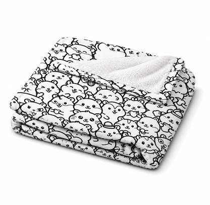 🐹 Happy Hamster Coloring Blanket 🎨🌈 Free drawstring bag included 👈🏼