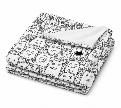 👾 Magical Monster Coloring Blanket 🎨 Free drawstring bag included 👈🏼